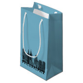 Philadelphia Skyline Silhouette  スモールペーパーバッグ (正面アングル)