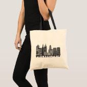 Philadelphia Skyline Silhouette トートバッグ (正面(商品))