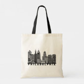 Philadelphia Skyline Silhouette トートバッグ (裏面)