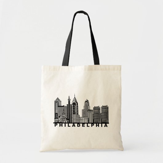 Philadelphia Skyline Silhouette トートバッグ (正面)
