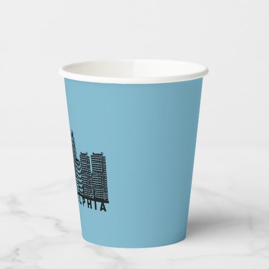 Philadelphia Skyline Silhouette  紙コップ (左)