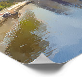 Philadelphia Skyline Wedding Welcome Sign ポスター (角)