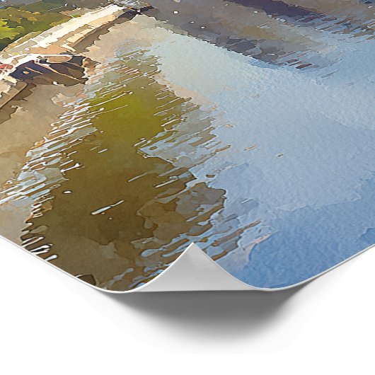 Philadelphia Skyline Wedding Welcome Sign ポスター (角)