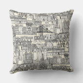 Philadelphia toile pearl black クッション (裏面)