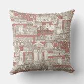 Philadelphia toile rose chocolate クッション (裏面)