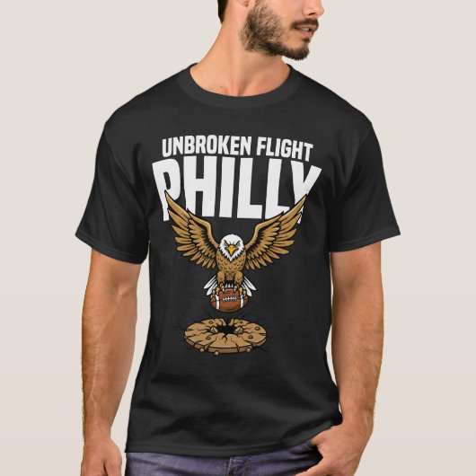 PHILADELPHIA UNBROKEN FLIGHT - PHILADELPHIA FOOTBA Tシャツ (正面)