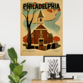 Philadelphia vintage poster ポスター (ホームオフィス)