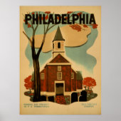 Philadelphia vintage poster ポスター (正面)