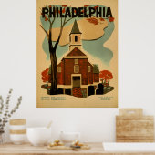 Philadelphia vintage poster ポスター (キッチン)