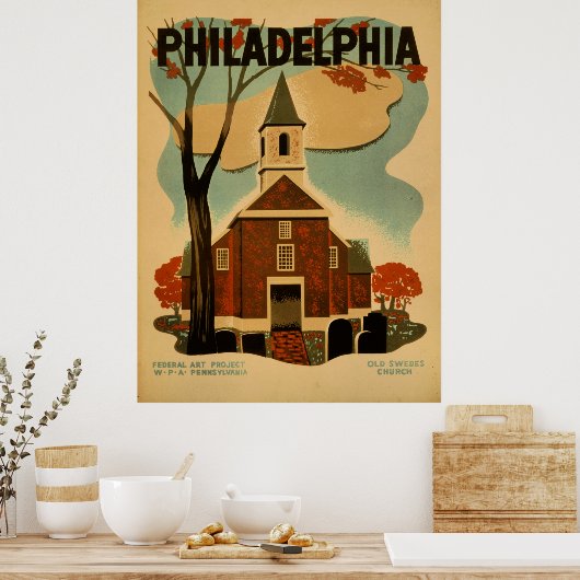 Philadelphia vintage poster ポスター (キッチン)