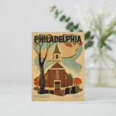 Philadelphia vintage poster ポストカード (スタンド正面)