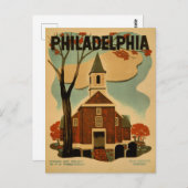 Philadelphia vintage poster ポストカード (正面/裏面)