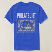 Philatelistスタンプ収集家がスタムを収集するのが大好き Tシャツ (デザイン正面)