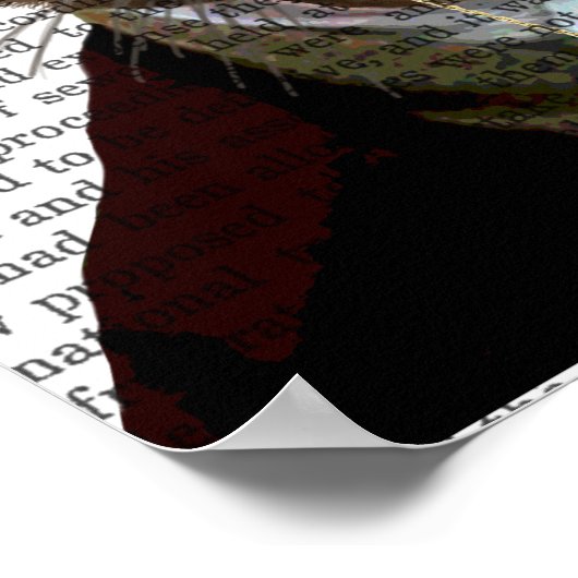 Phileas Feline Steampunk Cat & Top Hat ポスター (角)