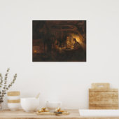 Philemon and Baucis – レンブラントファインアートポスター ポスター (キッチン)