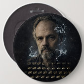 Philip K. Dick 缶バッジ (正面&裏面)