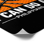 Philipans 4 13 I Can Do All Things Christian Baske ポスター (角)