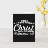 Philipans 4 13 I Can Do All Things Through Christ カード (黄色い花)