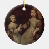 Philippを持つ子供として王ルイ14世(1638-1715年) セラミックオーナメント (裏面)