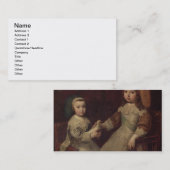 Philippを持つ子供として王ルイ14世(1638-1715年) 名刺 (正面/裏面)