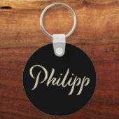 Philipp Name whitegold Button Schlüsselanhänger キーホルダー (正面)