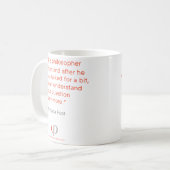 Philippaの足の引用文のマグ コーヒーマグカップ (正面左)