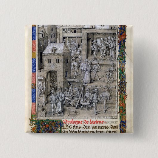 Philippe Le Bonへの本の提示 缶バッジ (正面)