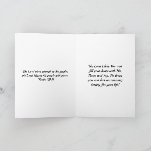 Philippiansの1:6よい仕事の聖書を始めた彼 カード (内部)