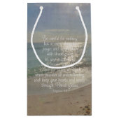 Philippiansの4:13の平和聖書の詩のビーチのクリスチャン スモールペーパーバッグ (裏面)