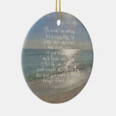 Philippiansの4:13の平和聖書の詩のビーチのクリスチャン セラミックオーナメント (右)