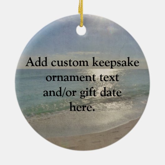 Philippiansの4:13の平和聖書の詩のビーチのクリスチャン セラミックオーナメント (裏面)