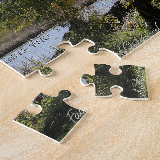 Philippiansの4:13私は彼を通してすべてをしてもいいです。 ジグソーパズル (側面)