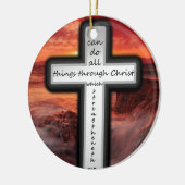 Philippiansの4:13 セラミックオーナメント (左)