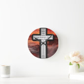 Philippiansの4:13 ラウンド壁時計 (ホーム)