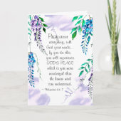 Philippiansの4:6 - 7つはすべてについて祈ります カード (正面)