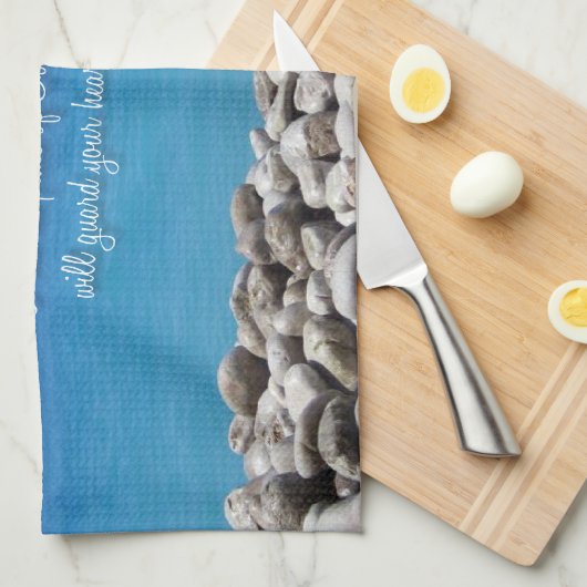 Philippiansの4:6 - 7 キッチンタオル (四つ折り)