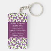 Philippiansの4:8 キーホルダー (裏面)