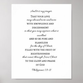 Philippians 1:9-11 Scripture ポスター