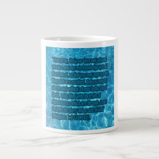 Philippians 1:9-11 WEBU Mug ジャンボコーヒーマグカップ (正面)
