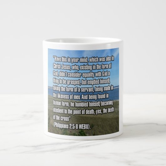 Philippians 2:5-8 WEBU Mug ジャンボコーヒーマグカップ (正面)