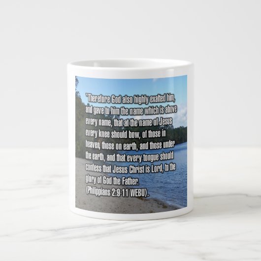 Philippians 2:9-11 WEBU Mug ジャンボコーヒーマグカップ (正面)
