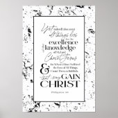 PHILIPPIANS 3:8 Bible Verse Art Poster ポスター (正面)