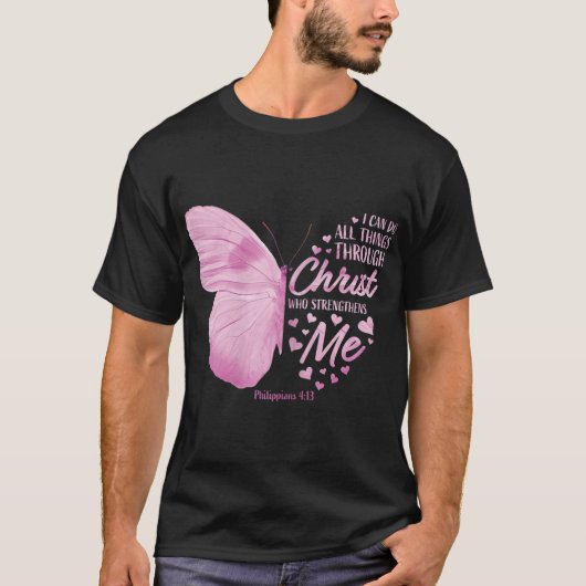 Philippians 413 Christian Bible Verse Gifts Women Tシャツ (正面)