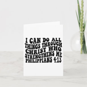 Philippians 4 13私はChrisを介してすべての事を行うことができる カード