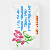 Philippians 4:13  横断幕 (縦)