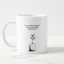 Philippians 4:13 Bible Verse Christian Gift Mug ジャンボコーヒーマグカップ