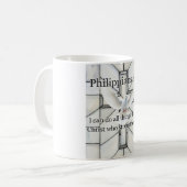 Philippians 4:13 Bible Verse Coffee Mug コーヒーマグカップ (正面左)