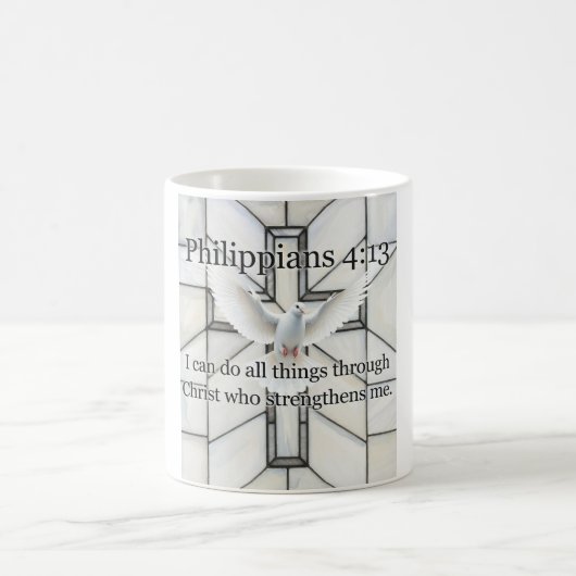 Philippians 4:13 Bible Verse Coffee Mug コーヒーマグカップ (中央)