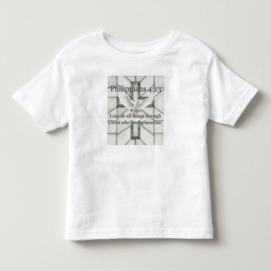 Philippians 4:13 Bible Verse Toddler's Tee Shirt トドラーTシャツ (正面)