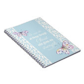 Philippians 4:13 Butterfly ノートブック (右側)